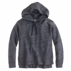 J Crew Oversized Hoodie Sweatshirt Space Dye Charcoal Grey Size Medium